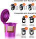 6 Reusable K Cups for Keurig K-Classic, K-Elite, K-Select, K-Cafe, K-Compact, K200, K300, K400, K500, Refillable Kcups Coffee Filters for 2.0 and 1.0 Brewers